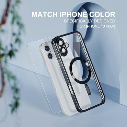 Image of Misea Magnetic for iPhone 16 Plus Case Compatible with MagSafe Black