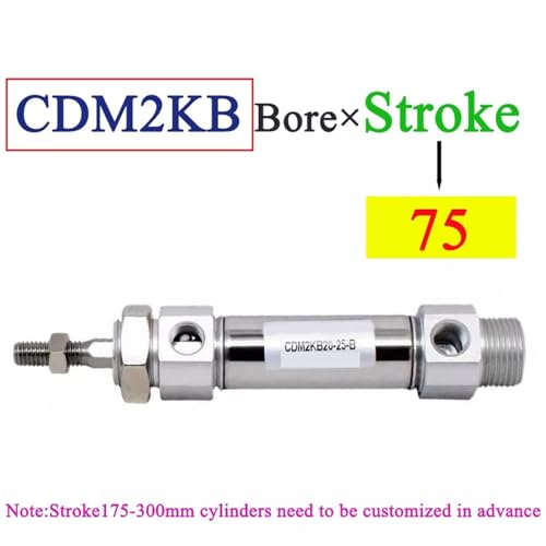 Cylindre pneumatique CDM2KB32 course 75mm pour automatisme industriel - 3