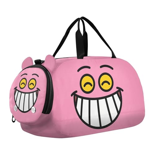 Peach Duffel Bag with Shoes Compartment Lightweight Sports Overnight Travel Bag for Beach Swim Bags Pool Sports