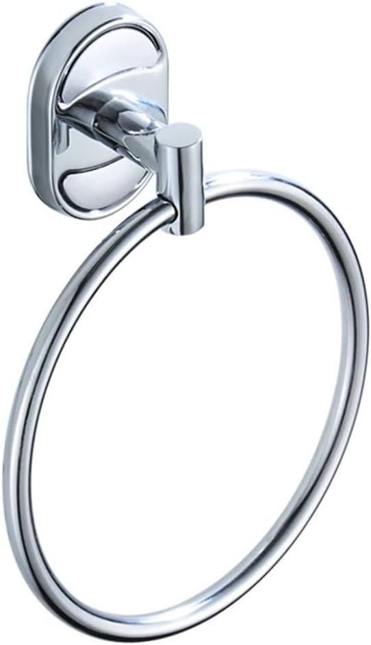 LSLYTQ Wall Mounted Bath Towel Ring, Hand Rack Roll Rail Towel Holder Rings, Chrome Bathroom Accessories, Bathroom Hardware