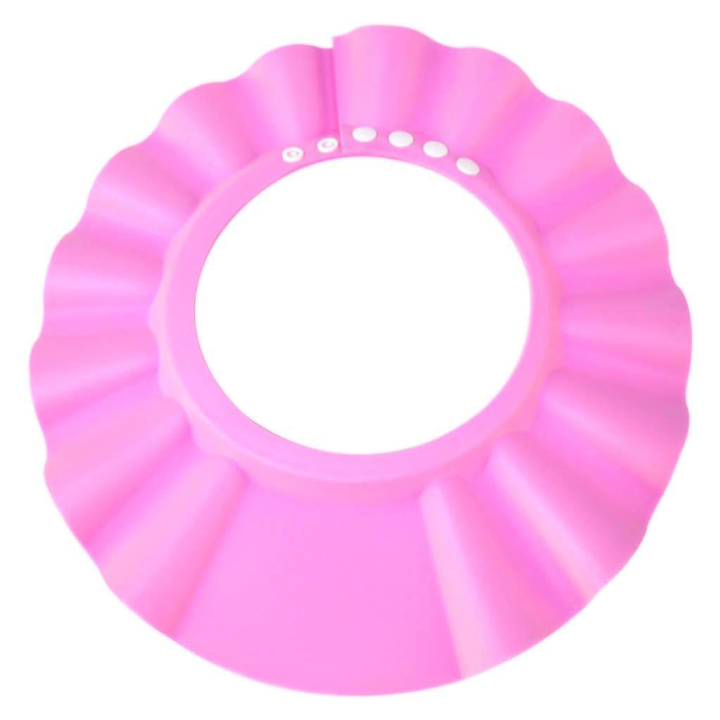 Photo 1 of HOOYEE Safe Shampoo Shower Bathing Protection Bath Cap Soft Adjustable Visor Hat for Toddler, Baby, Kids, Children (pink)