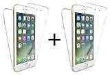 TBOC 2X Funda para Apple iPhone 7 Plus - iPhone 8 Plus [5.5'] - [Pack: Dos Unidades] Carcasa [Transparente] Completa [Silicona TPU] Doble Cara [360 Grados] Protección Integral Total Delantera Trasera