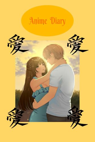 Anime Diary: 6X9 NOTEBOOK JOURNAL WITH LOVE SYMBOL ON EACH STATIONARY PAGE