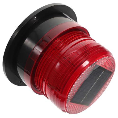 Luz estroboscópica LED de emergencia solar con parpadeo de alta visibilidad en ABS negro