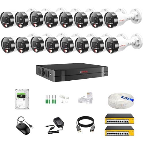 CP Plus IP illumax 16 CH AI NVR, 4MP 16 Bullet IP Cameras [C...