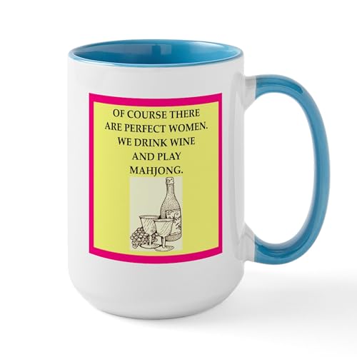 Taza de cerámica de 15 oz con diseño Mahjong miniatura 1
