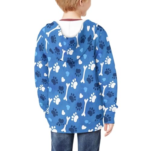 Image of Zipper Hoodie for Kids Full Zip Up Sweatshirt Active Coat Hooded Pullover with Pockets Size 6-16 Boys Girls