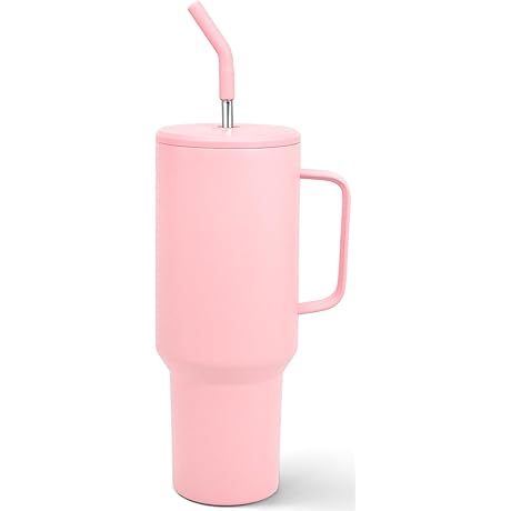 fecbk 40 oz Tumbler with Handle and Straw