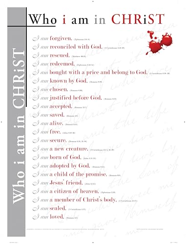 Who I am in Christ tableau mural cadeau chrétien idéal pour baptême