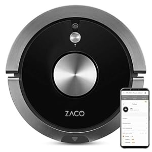 ZACO A9s Saugroboter mit Wischfunktion, App und Alexa Steuerung, 2 Std Laufzeit, für Tierhaare, 3in1 Hartböden wischen…