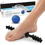 Sanmedix Fußroller – Original Faszien-Set: Fußmassageroller & Massageball für Mobilisation, Triggerpunkt- & Faszienmassage bei Fersensporn, Plantarfasziitis, Hallux Valgus, Fußschmerzen