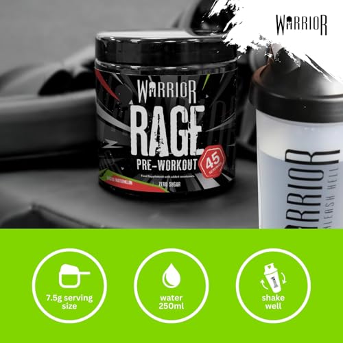 Warrior Rage - Pre-workout Powder - 392g - Energy Drink Supplement with Vitamin C, Beta Alanine and Creatine Gluconate - 45 Servings (Wicked Watermelon) - Image 5