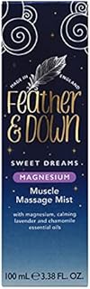 Feather & Down Magnesium Muscle Mist (100ml) - with Magnesium, Lavender and Chamomile Essential Oils to Help Relax & Ease The Tension of Tired, Aching Muscles. Vegan Friendly & Cruelty Free.