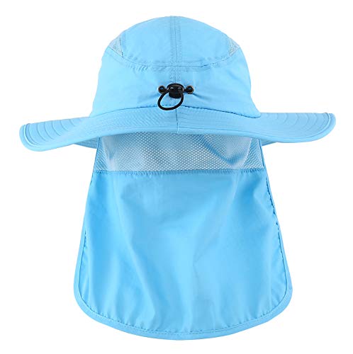 UPF 50+ Wide Brim Fishing Hat with Neck Flap (under $20)
