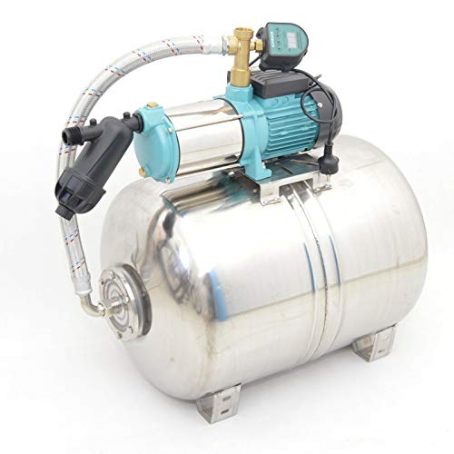 Edelstahl 100L Hauswasserwerk 6000L/h 1,3kW 5,5bar