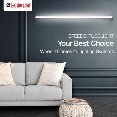 Image of Goldmedal Speedo 36W LED Batten for Living Room, Bedroom & Kitchen | 3600 Lumens Light Output | Energy Efficient Tubelight for Home | Aluminium housing | Cool Daylight (6500K)
