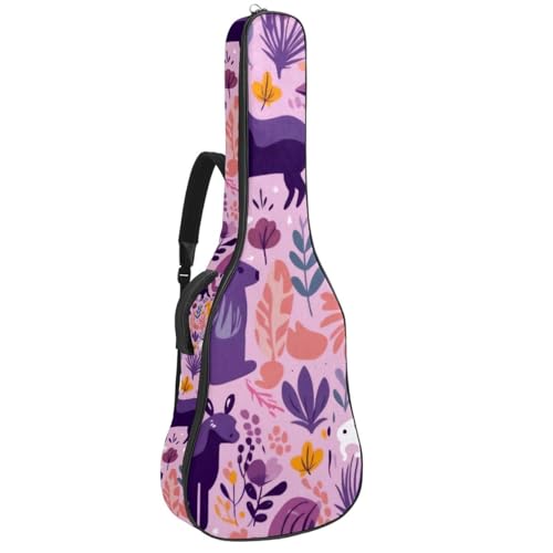 Sac pour guitare acoustique housse universelle antichoc violette 42.9x16.9x4.7 in multi-poche
