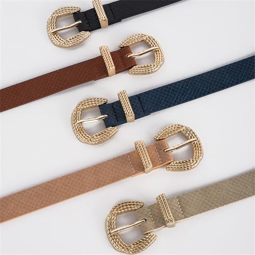 Women PU Belt Casual Metal Buckle Waist Belt Elegant Pin Buckle Waistband Adjustable Belt Female Clothing Accessories4