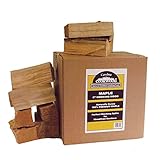 Carolina Cookwood Maple Smoking Wood Logs for Wood Fired and Charcoal Smoker Grills - Large 6-in. Hardwood Splits, 12-17 lbs., 675 cu. in. Naturally Cured Smoker Wood