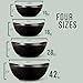 Home Beets Matte Black Ceramic Serving Bowls for Entertaining, 10-18-28-42 Ounce, Microwave, Oven & Dishwasher Safe, Large Serving Dishes, Prep Salad Bowls for Pasta, Parties, Catering, Set of 4