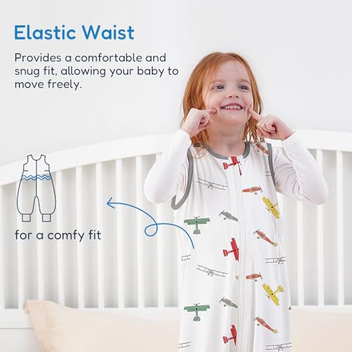 Image of TotAha Toddler Sleep Sack with Legs, 0.5 TOG Light and Soft Baby Sleeping Bag, Walker Sleep Sack for Babies 12-24M, 2T-3T