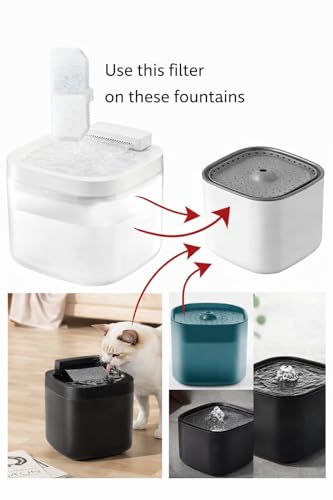 Image of Pet Water Fountain Super Silent - Water Fountains for All Pets Indoor - Suitable for Cats, Birds, Rabits and Dogs (Graphite Night, 3L)
