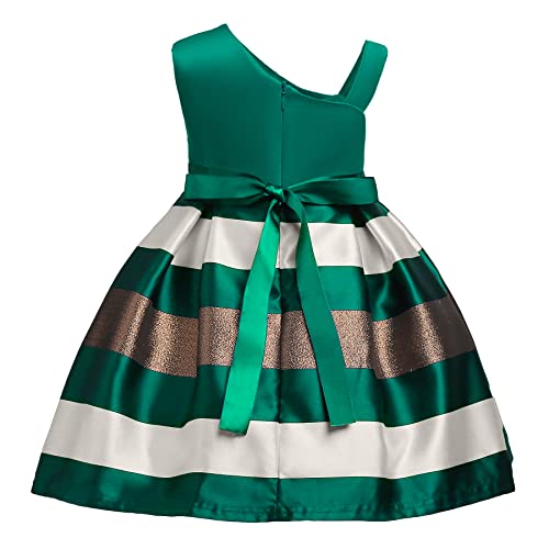 Aimjchld Party Dress For Toddler Little Baby Girls Flower Wedding Dresses Pageant Prom Ball Gowns Fancy Performance Formal Special Occasion Dress Size 4 5 Years (Green 120) #TOP1