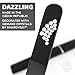 Black Glass Nail File with Swarovski Crystals - Gifts for Women - Genuine Czech Glass Nail Files by Bona Fide Beauty