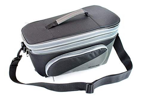 Racktime Unisex – Erwachsene Talis plus Gepäckträgertasche, schwarz, 1size, 39,5 x 24,51 x 23,75 cm