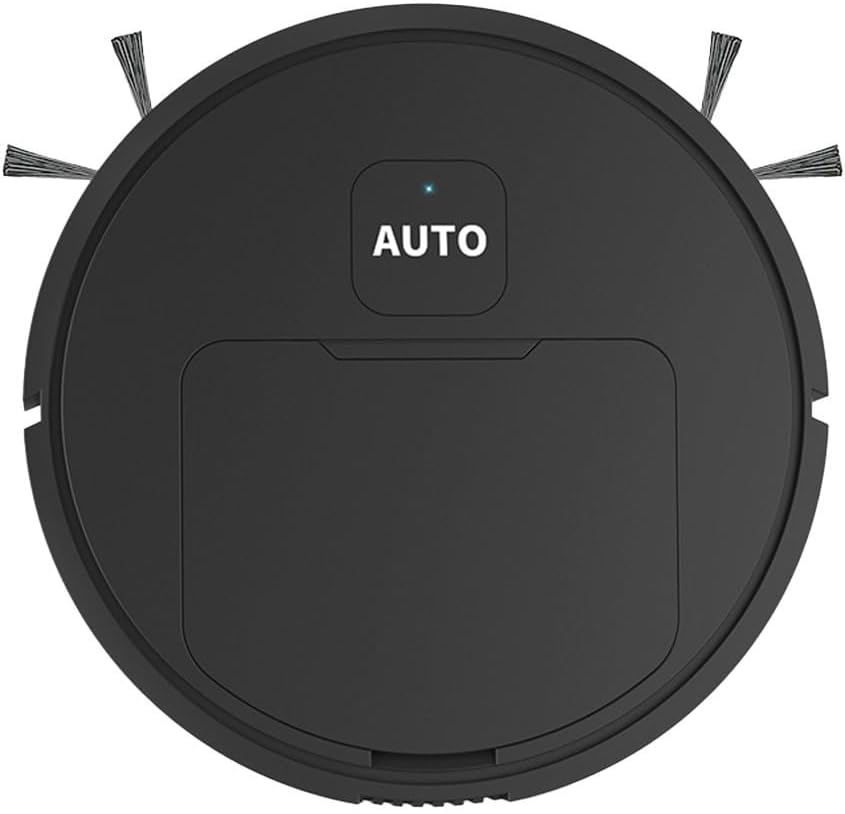Smart 3-in-1 Robot Vacuum Cleaner with Sweeping and Mopping Functions, Slim Design, Automatic Scheduling, Smart Navigation for Home Hard Floors(Black)