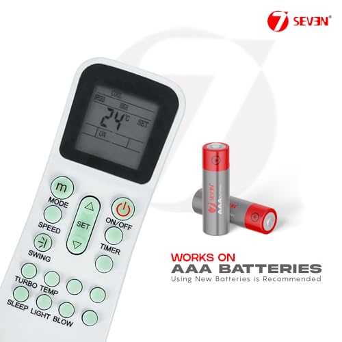 Image of 7SEVEN Compatible with Bluestar AC Remote Control YK-K011E Model 125A Fit for Split & Window 1 | 1.5 | 2 Ton Air Conditioner Remote - Match Remote Keys Exactly to Replicate Genuine Remote Function
