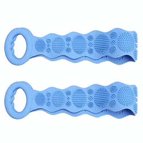 Healvian 2 Piezas Toalla De Baño De Silicona Toalla De Masaje Para Espalda Hogar y Viajes De Frotar