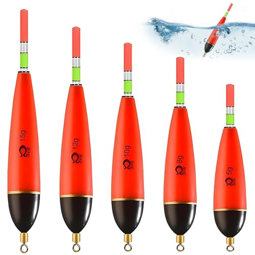 liuchanghe 5 PCS Set di Galleggianti da Pesca Luminosi, Galleggianti