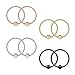 Ruifan 20G 10mm Nose Hoop Lip Eyebrow Tongue Helix Tragus Cartilage Septum Piercing Ring 8PCS - Mix Color