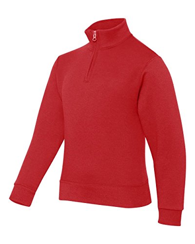 Jerzees Youth NuBlend Quarter-Zip Cadet Collar Sweatshirt, Medium, True RED3