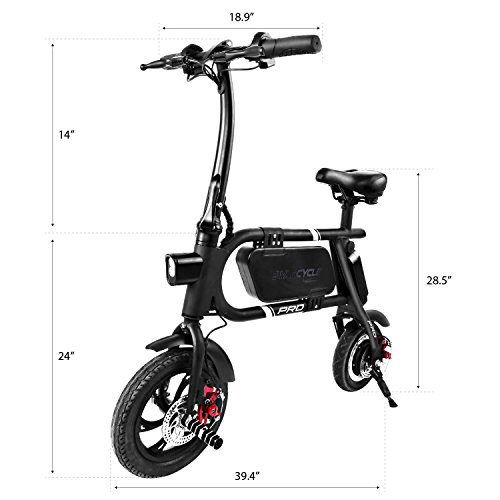 Swagtron Swagcycle Pro Pedal-Free App-Enabled Folding Electric Bike With Usb Port To Charge On The Go, 10 Inches, Black #TOP5