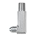 Brennan Industries 2501-LL-04-04-SS Stainless Steel 90 Degree Elbow X-Long Adapter, 7/16"-20 SAE x 1/4"-18 NPTF Thread, 1/4" Male JIC x 1/4" Male NPTF, 0.562" Flats