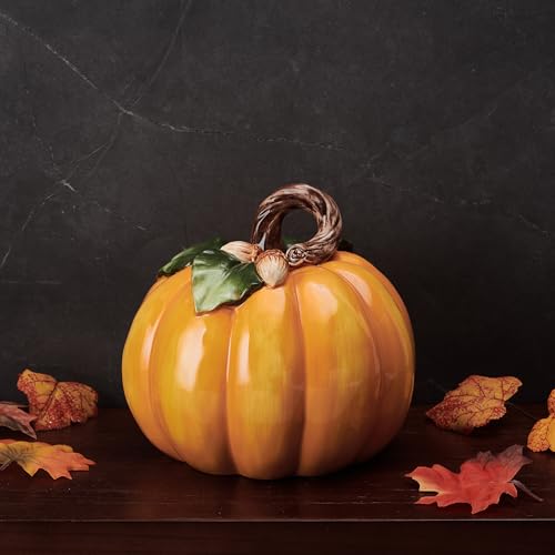 Fitz-and-Floyd-Harvest-Halloween-Pumpkin-Ceramic-Figurine-75-inch Fitz and Floyd Harvest Halloween Pumpkin Ceramic Figurine 75 inch