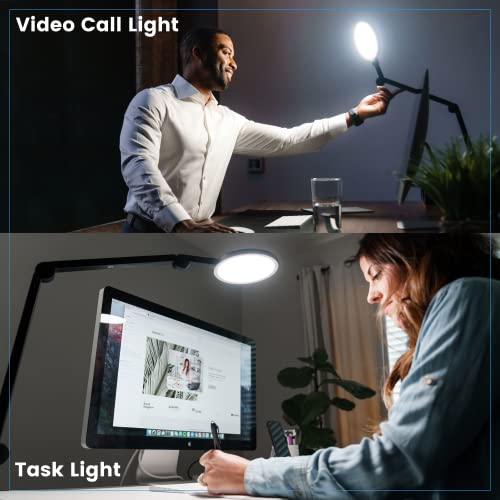 Lume Cube Edge Led Desk Light | Remote Work Swing Arm Desk Lamp With Clamp | Video Conferencing Lighting, Zoom Webcam, Task Light, Drafting Light, Table Lamp | Adjustable Brightness, Color Temperature #TOP5