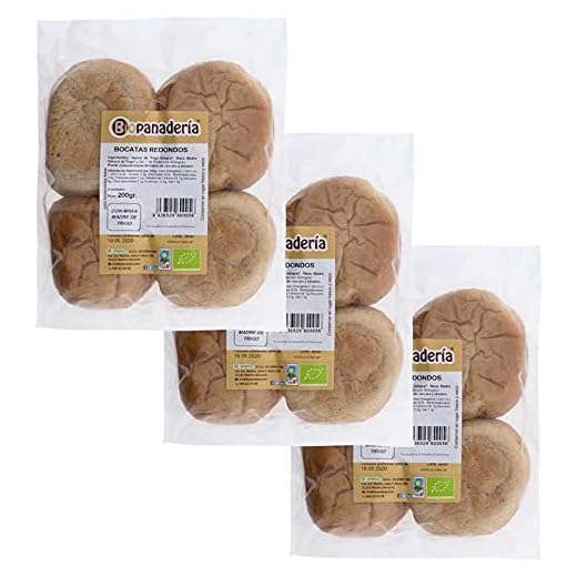 Biopanadería Bocatas de Pan Redondos para Hamburguesa o Bocadillos 12x63g (750g) Ecológicos con Masa Madre Natural de Elaboración Artesanal