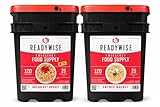 ReadyWise 240 Servings, Breakfast, Lunch & Dinner, 17 Different Recipies, Grab & Go Buckets, Freeze Dried, Up To 25 years Shelf Life, 14 Days Food For 2 People