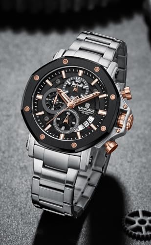 Image of NAVIFORCE NF8065 Rugged Watch with Date and Stopwatch Features Analog Watch