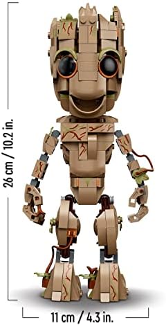 LEGO 76217 Marvel I am Groot Buildable Toy, Guardians of the Galaxy 2 Set, Collectable Baby Groot Model Figure, Gift Idea