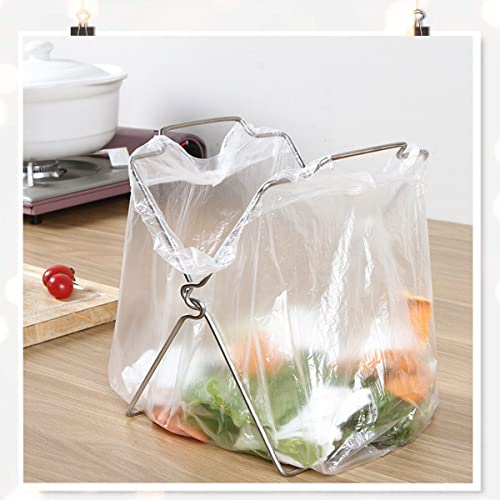 Müllsackständer Klappbar Müllbeutelhalter Küchenarbeitsplatten Müllsackhalter - Tragbar Müllbeutel Halter aus Metall, zum Aufhängen von Abfälle, für Küche Wohnzimmer Camping Picnick Garten. 2 Stück - Image 5