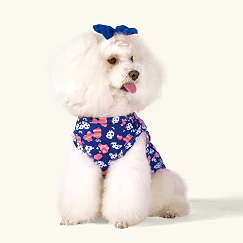 Image of CuteBone Dog Shirts 2-Pack Soft Pet Clothes Breathable Summer Vest for Small Puppy and Stretchy Cat Apparel