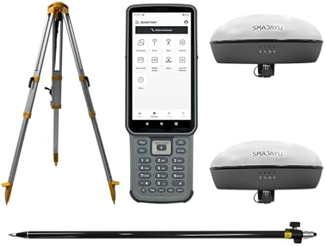 معدات مسح GNSS من PPK وNOAA RTK وجهاز استقبال GPS مع جهاز تجميع محمول IMU Rover & Base ومعدات مسح الأراضي وبرامج المسح بما في ذلك القطب والحامل ثلاثي القوائم