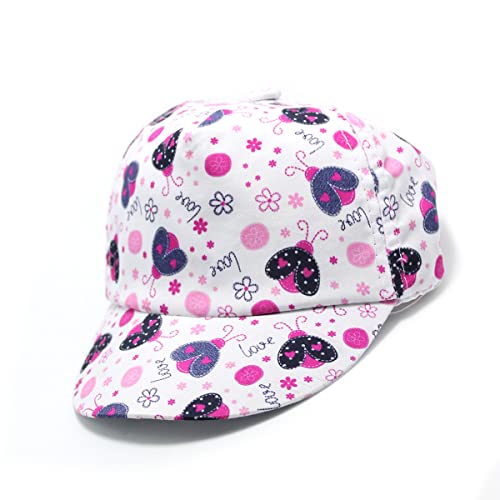 Boné Infantil Bebê Menina De 0 A 3 Anos Ajustável Mod.02 Tamanho: único;Cor: Rosa-Borboleta