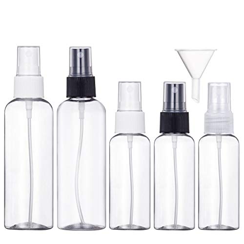 Preisvergleich Produktbild Sprühflasche Leer Transparente Feinen Nebel Sprühflasche Reise Zerstäuber Flaschen 50ml&100ml, 1er Pack (5 Stück)