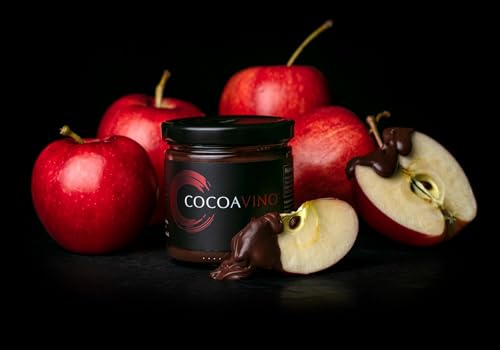 Cocoavino Red Wine Chocolate in a jar– Dark Belgian Chocolate with Red Wine Reduction – Pair with Strawberries, Cheeses, Ice Creams, Pastries, Red Wines- Artisan Dessert & Gift – 7.75 oz — view 6