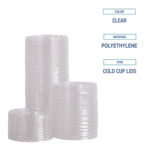 Boardwalk Crystal-Clear Cold Cup Straw-Slot Lids, Fits 9 oz to 10 oz Cold Cups, Plastic, Clear, 1,000/Carton image 4